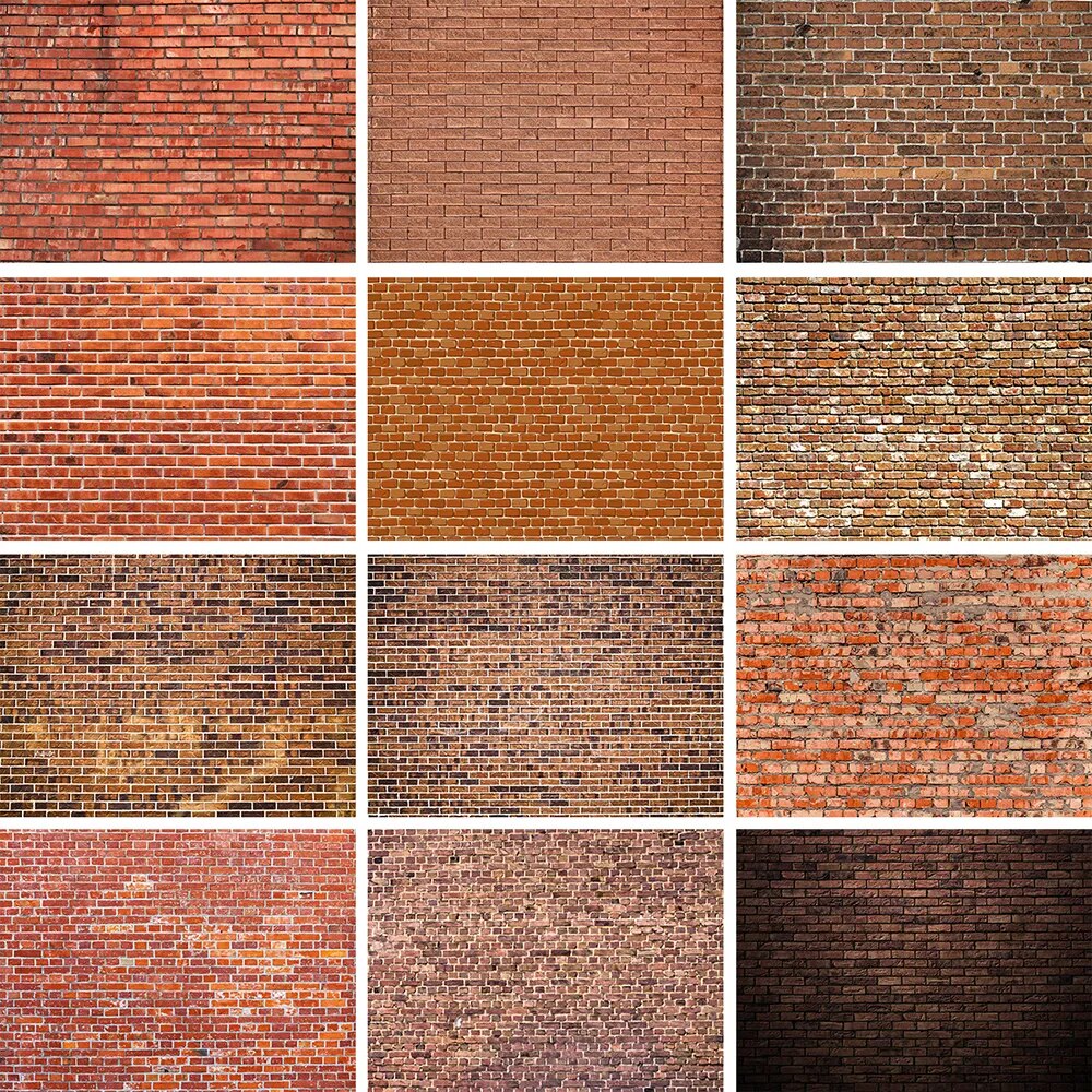 Mur de briques rouges en Polyester, papier peint Vintage foncé, arrière-plan pour Portrait d'adulte, nouveau-né, bébé, enfant, décor de fête, arrière-plan de photographie