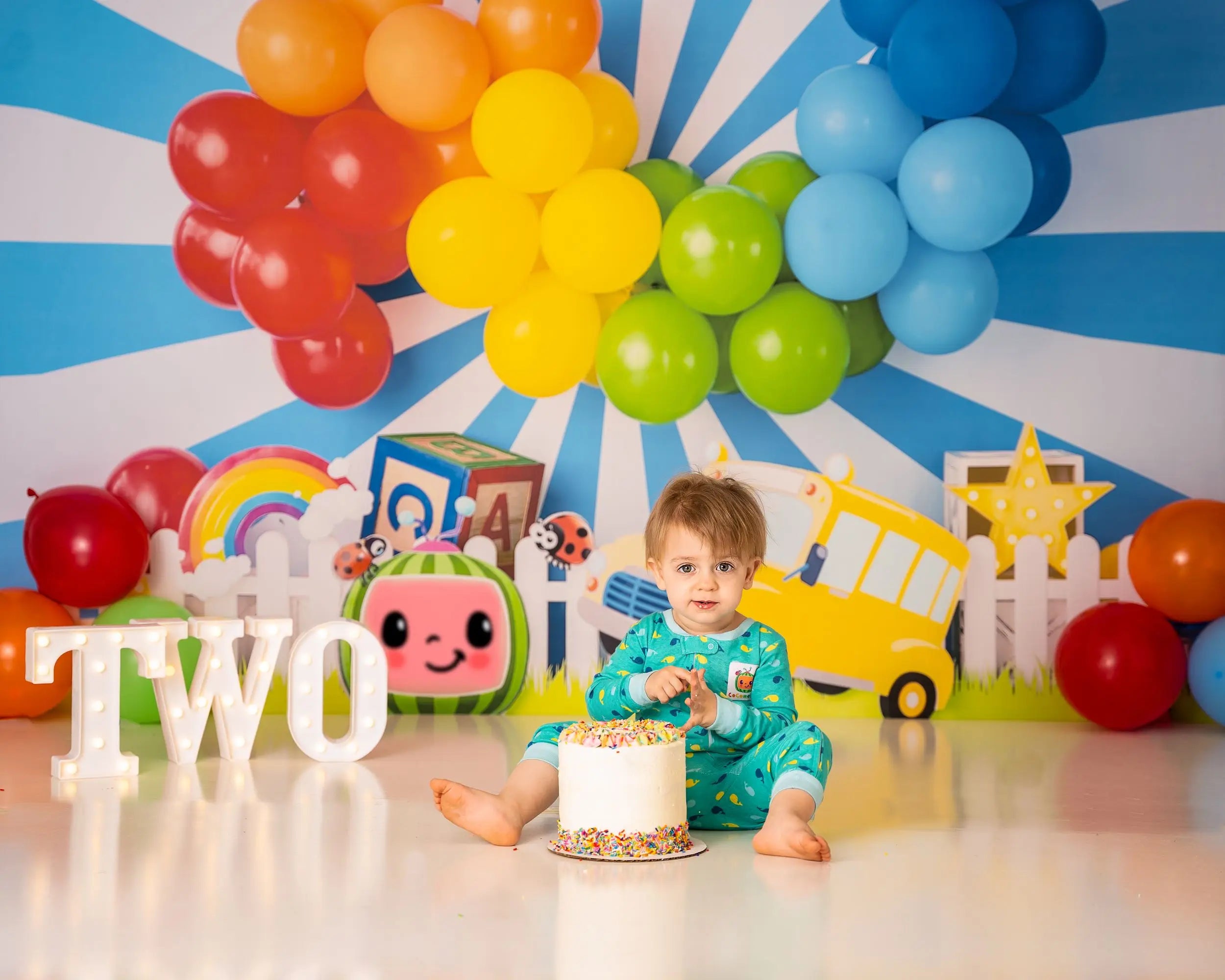 Balloons Arch and Cars Birthday Backdrop Kids Baby Cake Smash Photography Props Child Boys Adult Studio Backgrounds