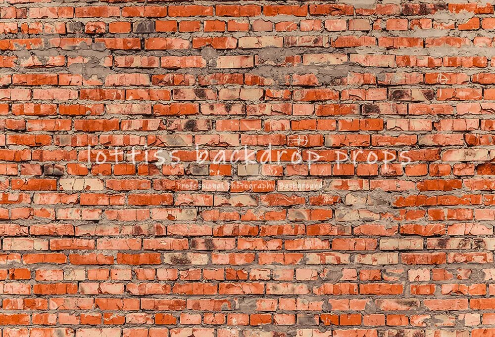 Mur de briques rouges en Polyester, papier peint Vintage foncé, arrière-plan pour Portrait d'adulte, nouveau-né, bébé, enfant, décor de fête, arrière-plan de photographie