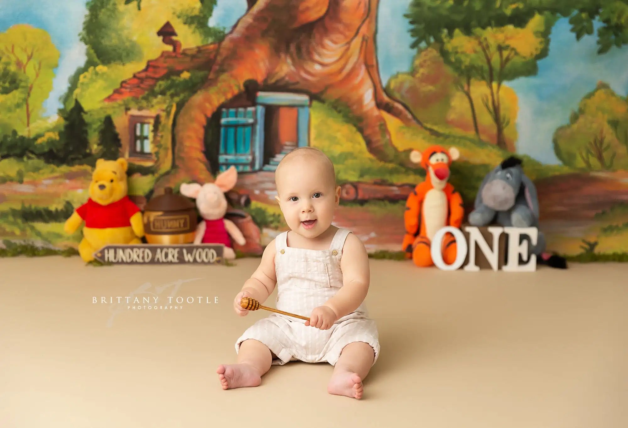 Forest and Honey Pot Photography Backdrop Kids Baby Cake Smash Photocall Decors Child Boys Adult Birthday Studio Backgrounds