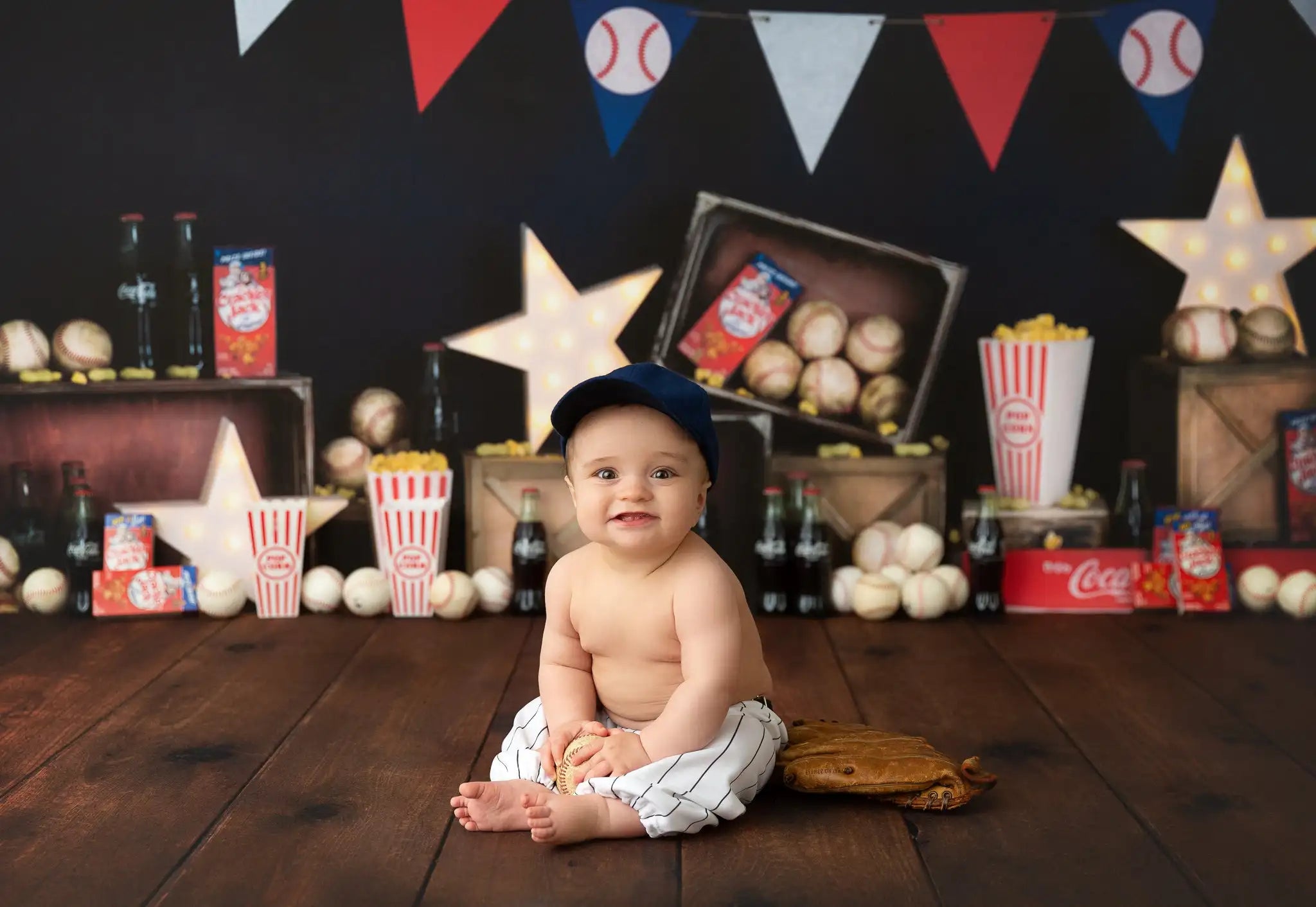 Swing Batter Backdrop Kids Baby Cake Smash Photography Props Baseball Child Boys Adult Birthday Party Backgrounds