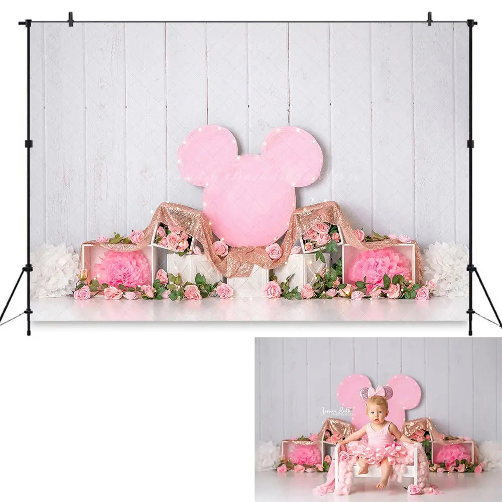 Fairy Garden Balloons Backdrop Kids Baby Cake Smash Photography Props Spring Mushroom Child Girls Adult Studio Backgrounds
