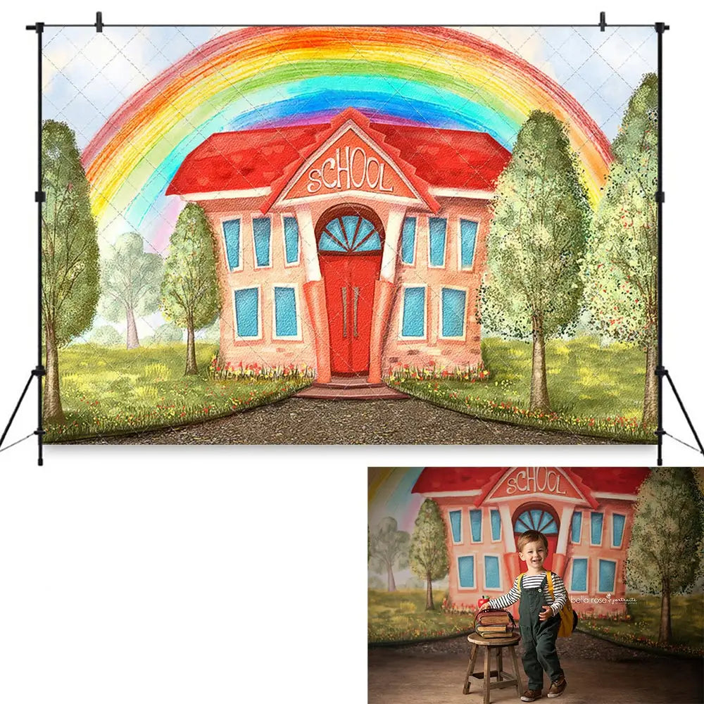Back to School Photography Backdrop Kids Baby Cake Smash Photocall Decors Child Girls Photo Shoot Studio Backgrounds