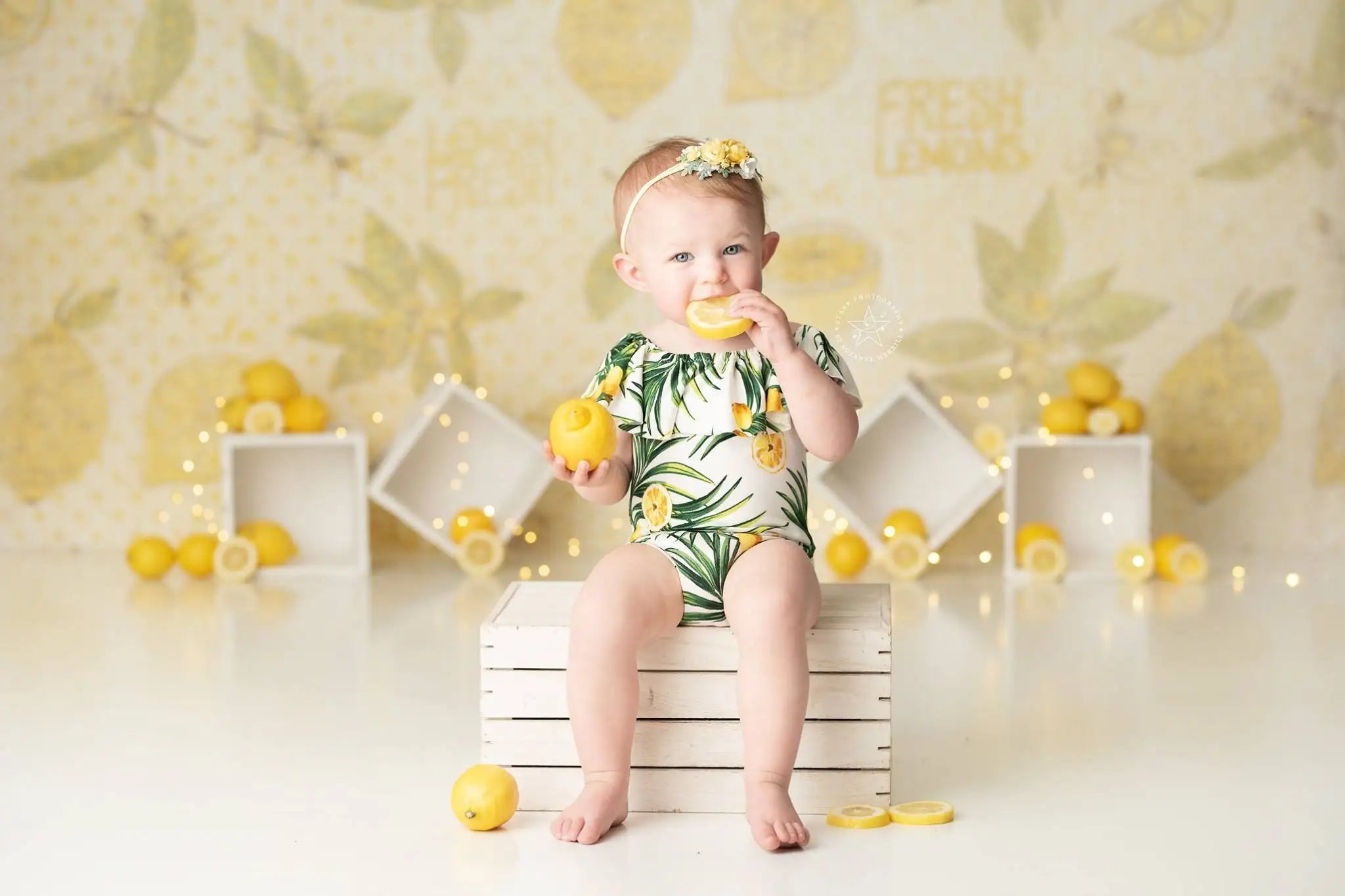 Fresh Lemon Squeeze Photography Backdrop Kids Baby Cake Smash Photocall Decors Child Girls Adult Birthday Studio Backgrounds