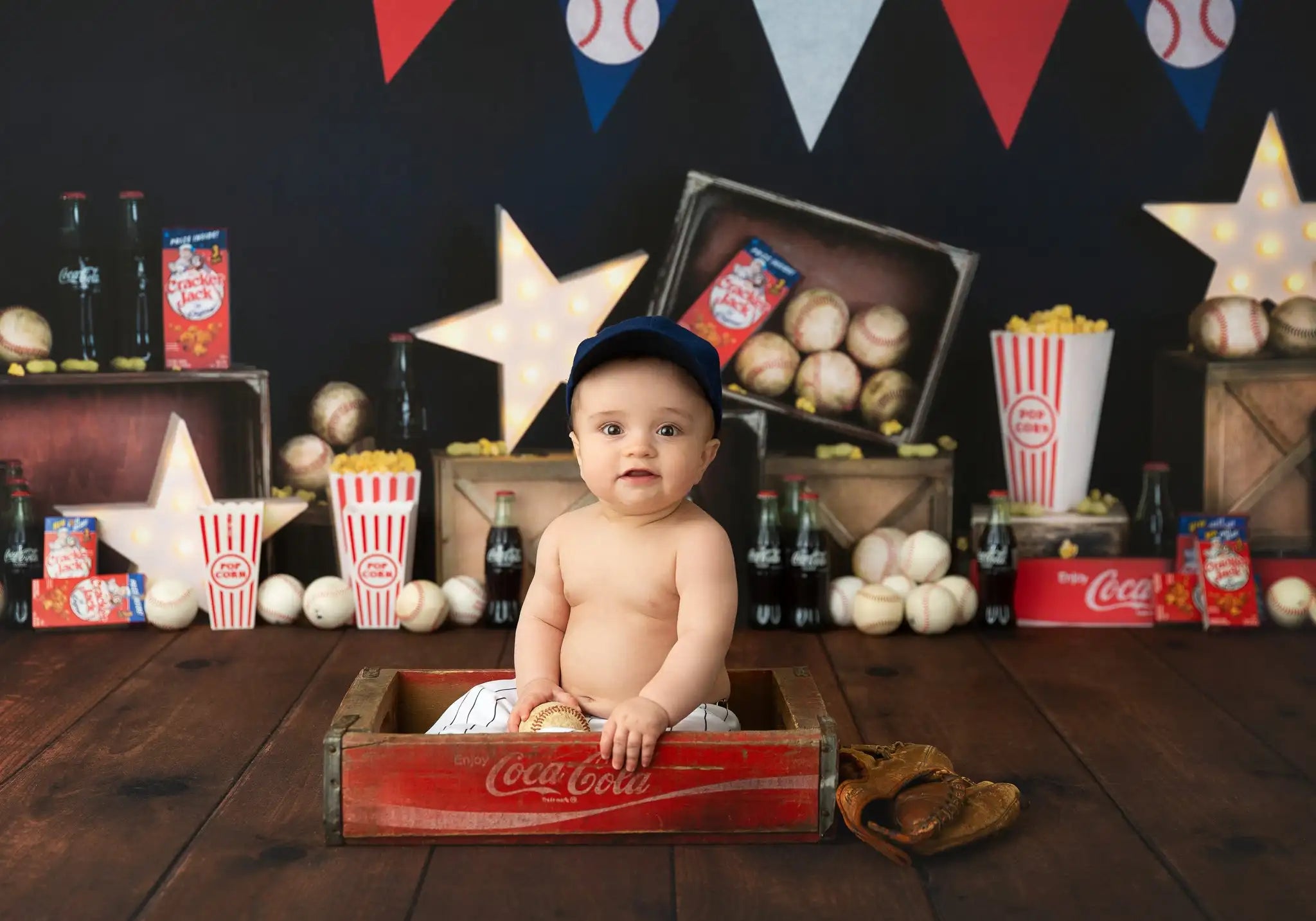 Swing Batter Backdrop Kids Baby Cake Smash Photography Props Baseball Child Boys Adult Birthday Party Backgrounds