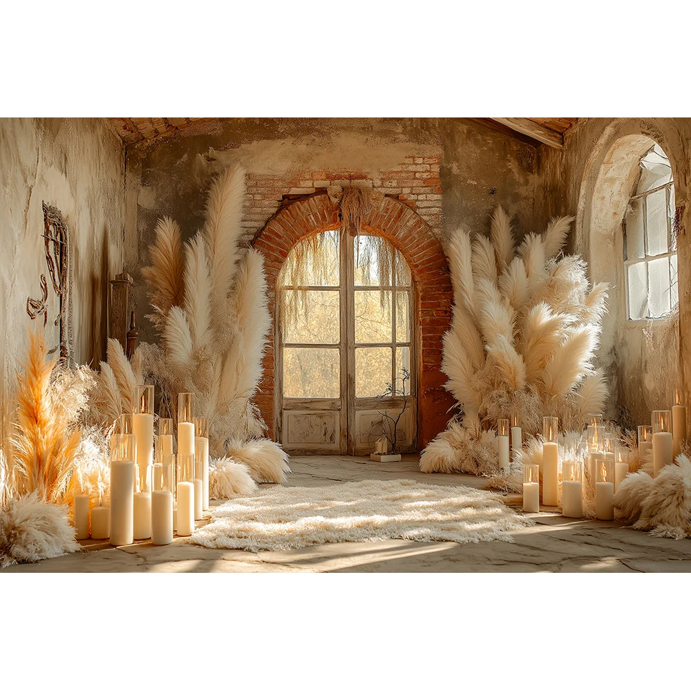 Bohemian Windows Backdrops Kids Woman Photography Child Baby Photocall Decors Plants Spring Retro Wall Backgrounds
