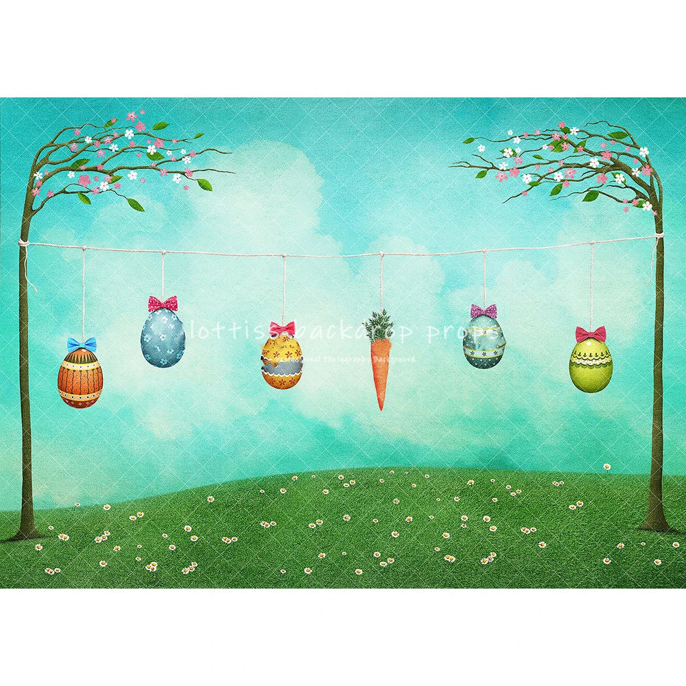 Easter Eggs Bunny Backdrops Kids Baby Photography Child Adult Festival Photocall Decors Spring Forest Farm Barn Door Backgrounds