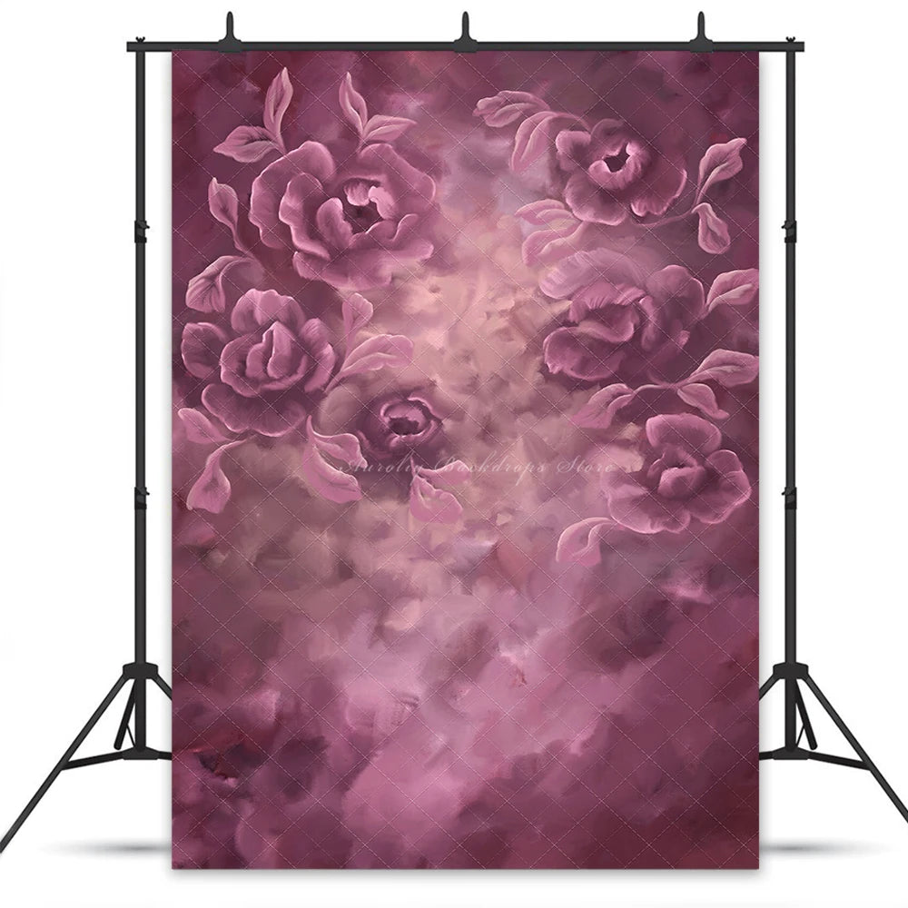 Art Painting Flowers Photography Backdrop Kids Baby Portrait Photo Shoot Props Pregnant Woman Studio Backgrounds