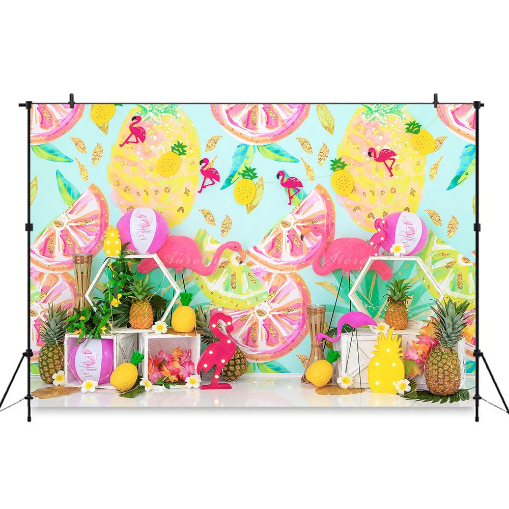 Tropic Flower Bug Photography Backdrop Kids Baby Cake Smash Photocall Decors Pink Bus Child Girls Adult Studio Backgrounds