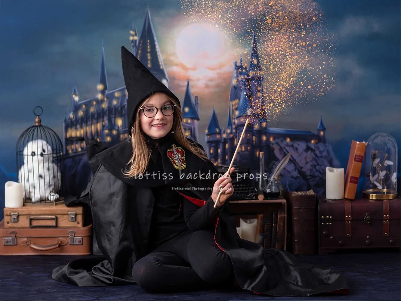 Wizard School Photography Backdrops Academy Castle Vallege Magic Principal Office Kids Cake Smash Birthday Photo Background