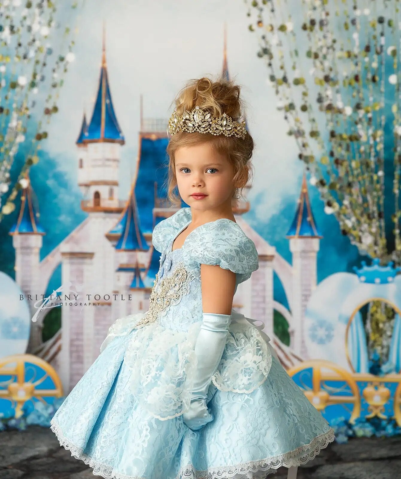 Castle Princess Backdrops Kids Baby Photography Props Child Cake Smash Birthday Photocall Props Girl Dancing Stage Background