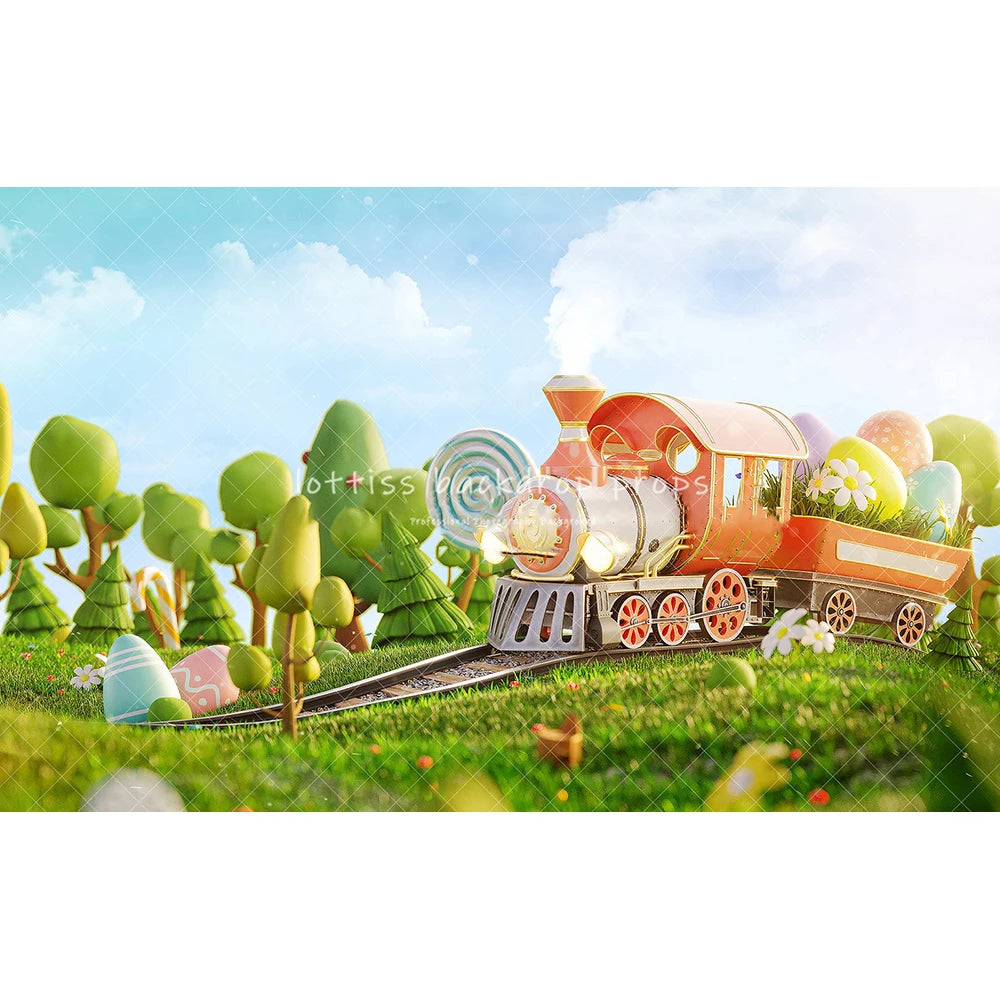 Spring Easter Treats Backdrops Boy Kids Photography Props Child Adult Photocall Decors Cartoon Countryside Scene Backgrounds