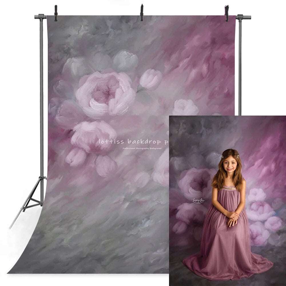 Art Hand Painted Floral Backdrops Kids Baby Photography Newborn Adult Child Photocall Props Garden Spring Flowers Background