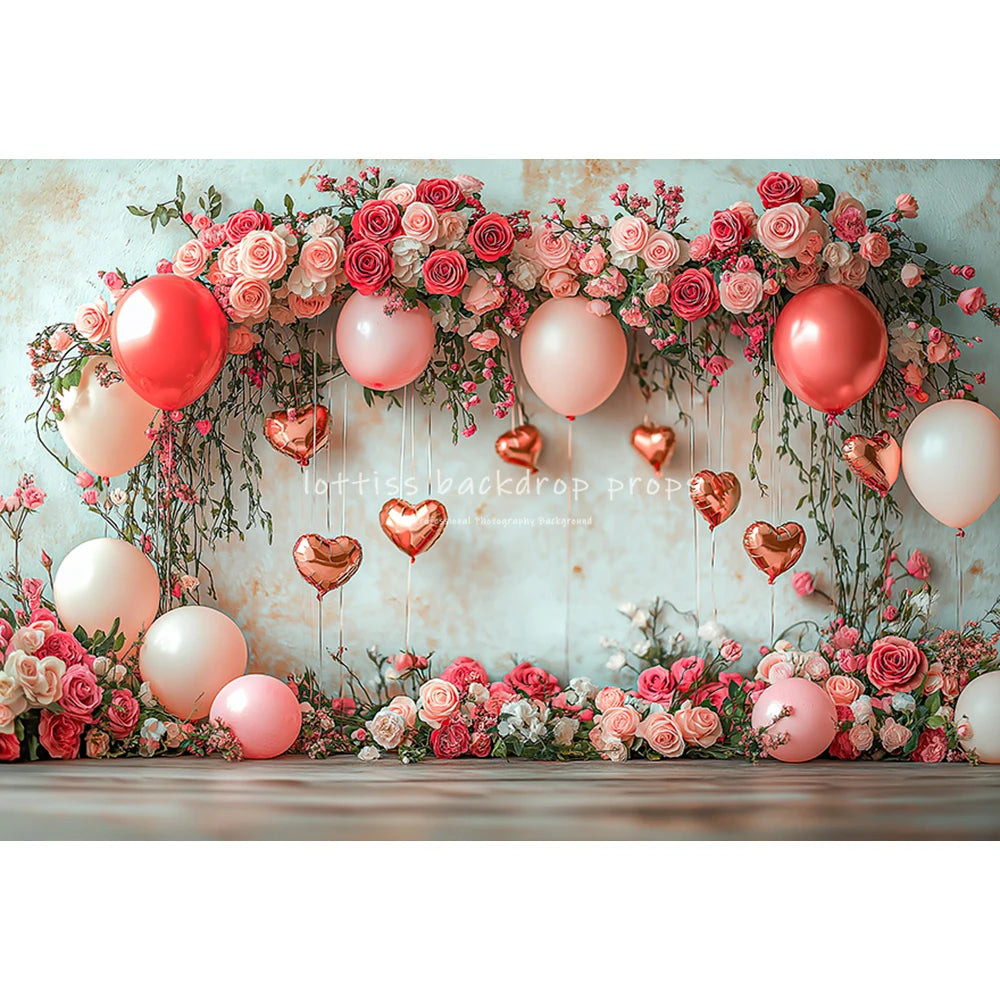 Valentine's Day Love Decoration Backdrops Adult Kids Birthday Cake Smash Props Lover Photocall Backgrounds