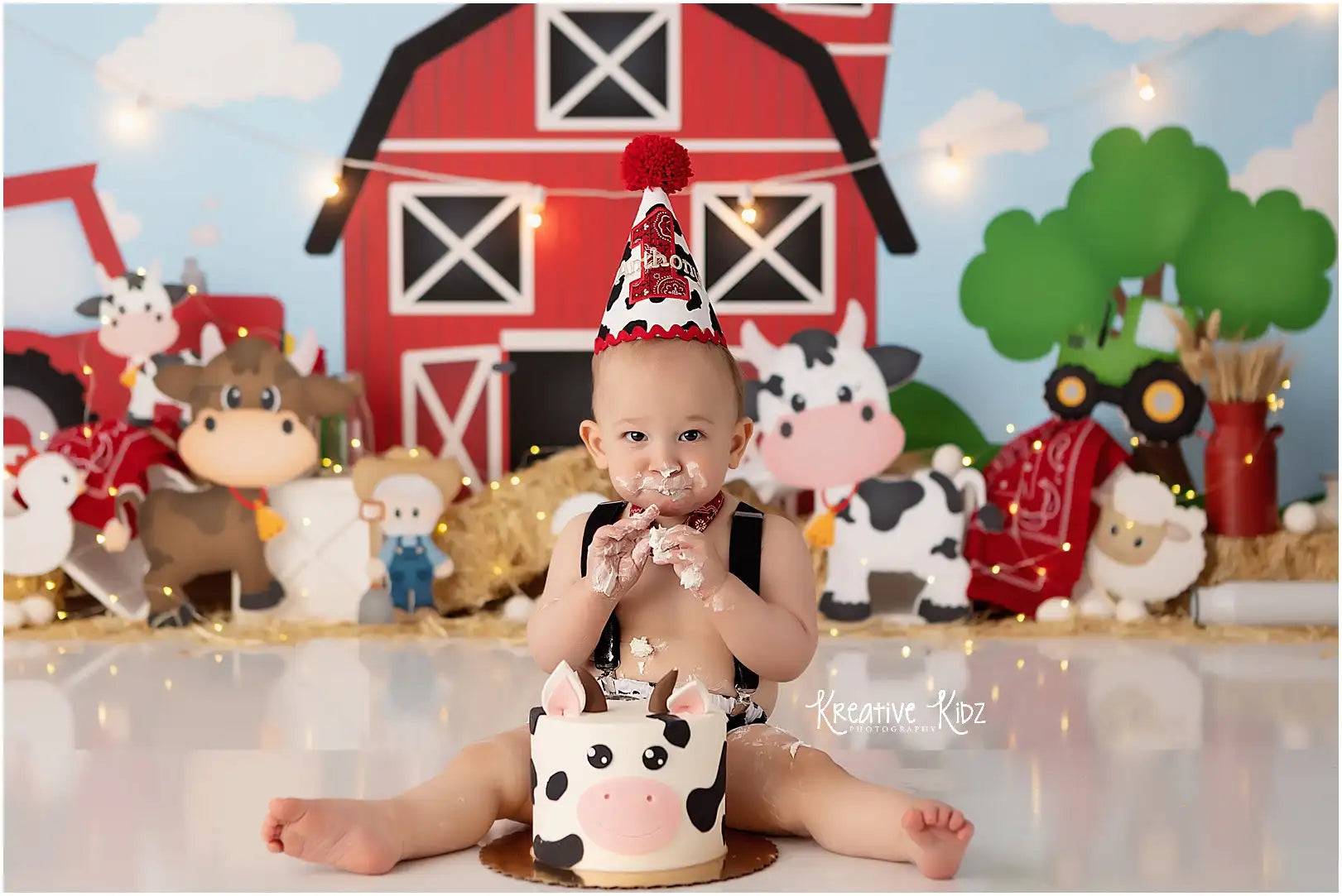 Farm Red Barn Photo Backdrop Little Animals Kids Baby Photography Props Child Birthday Party Photocall Studio Backgrounds