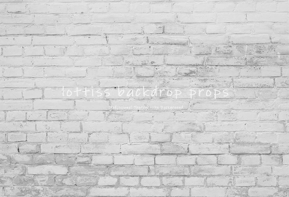 White Brick Wall Backdrops Old Bricked Brick-wall Wallpaper Kids Pregant Portrait Adult Birthday Decor Photography Background