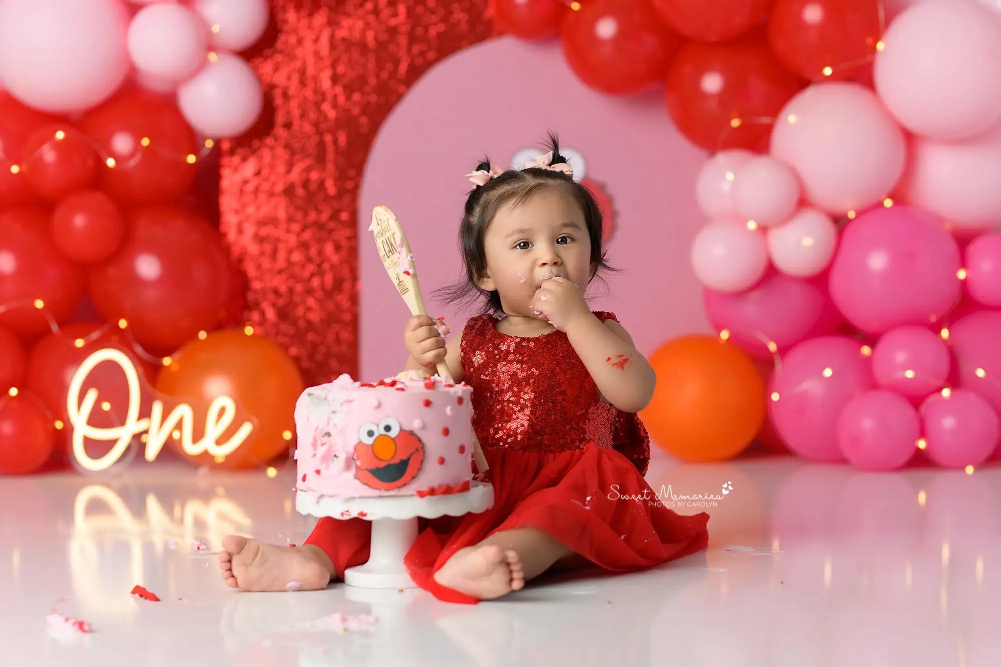 Red Balloons Arch Backdrop Kids Baby Cake Smash Photography Props Child Girls Adult Portrait Photo Studio Backgrounds