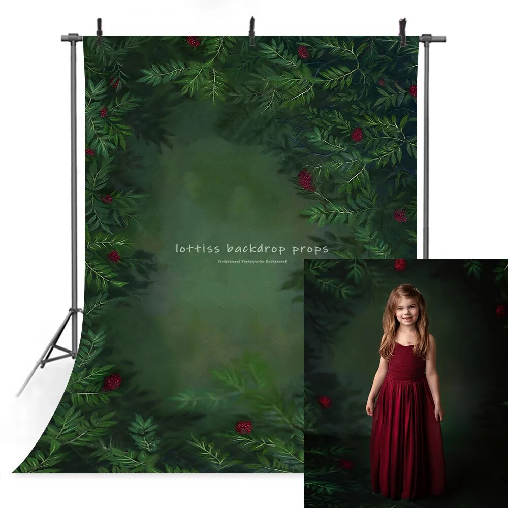 Wonderland Backdrop Green Forest Newborn Girl Portrait Background Wedding Bridal Shower Photocall Pregnancy Photostudio Props