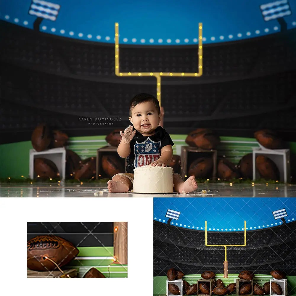 Stadium Lights Photography Backdrop Sports Kids Baby Cake Smash Photocall Decors Child Adult Birthday Photo Backgrounds