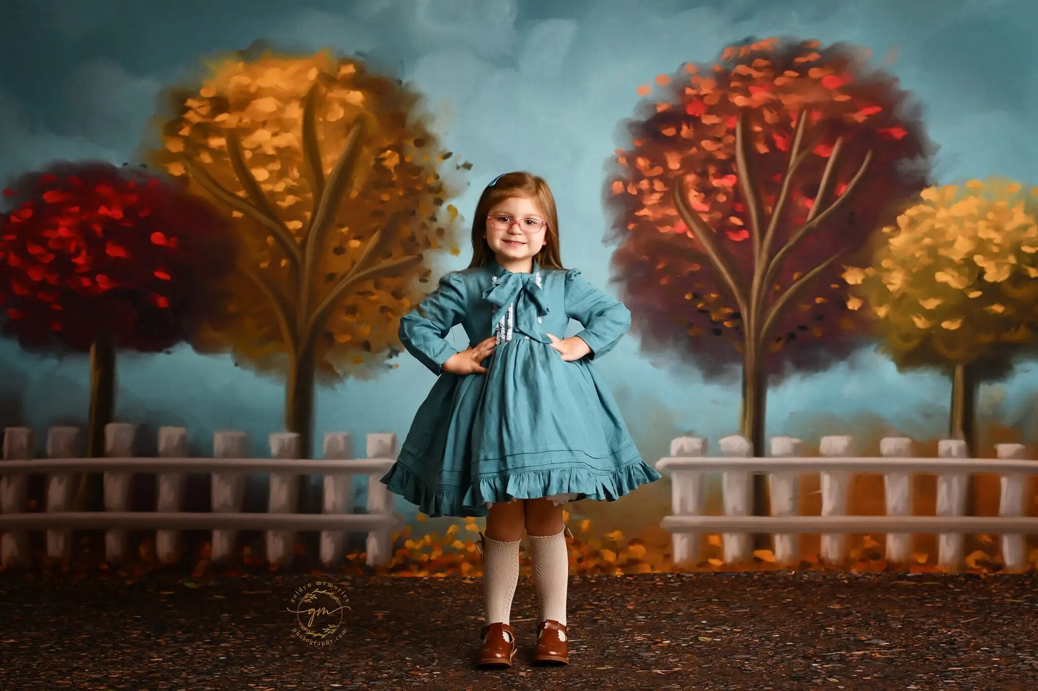 Arrière-plan joyeux automne Yall, arrière-plan pour séance photo d'enfants, gâteau d'anniversaire pour enfants, accessoires de photographie, arrière-plan d'arbres forestiers 