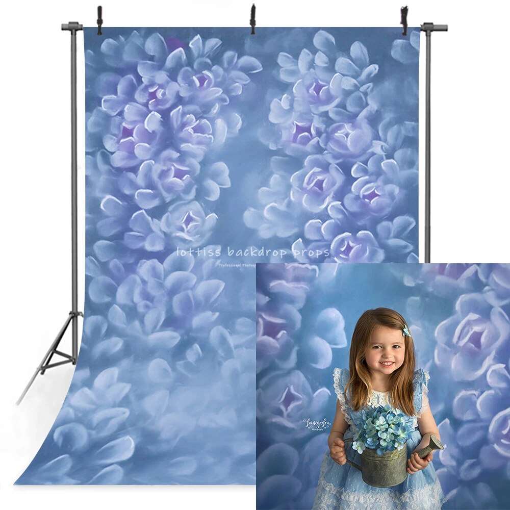 Art Hand Painted Floral Backdrops Kids Baby Photography Newborn Adult Child Photocall Props Garden Spring Flowers Background