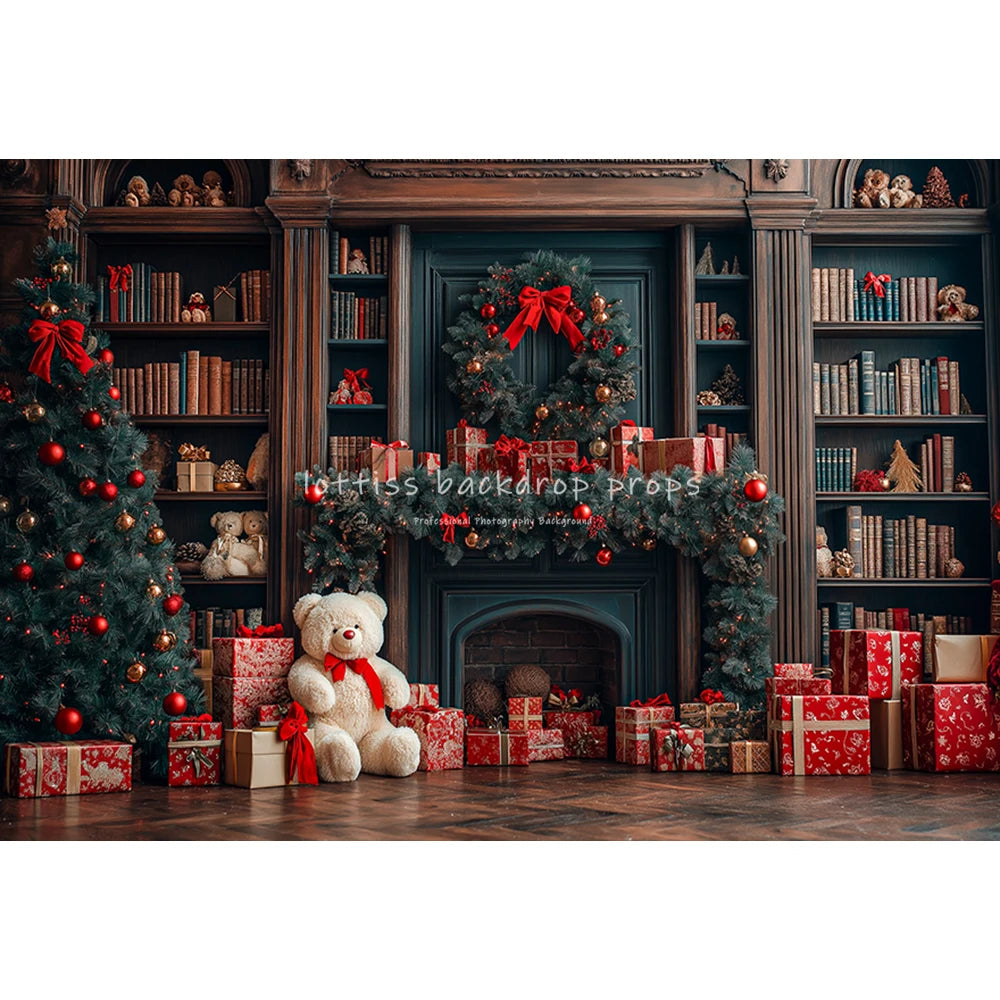 Christmas Cabinet Backdrops Kids Adult Photography Child Baby Photocall Decors WInter Photocall Xmas Backgrounds