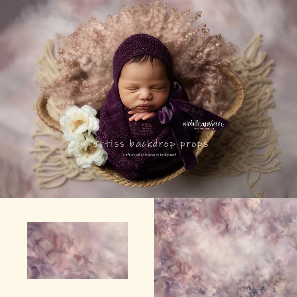 Fine Art Floral Kids Photography Backdrops Baby Child Newborn 1st Birthday Props Abstract Texture Hand Painted Flower Background