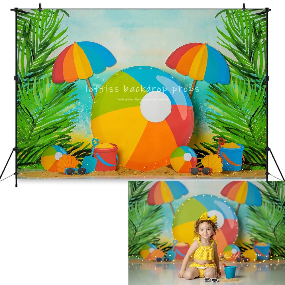 Summer Bright Lemons Backdrops Baby Kids Photography Portrait Props 1st Birthday Cake Smash Photostudio Background