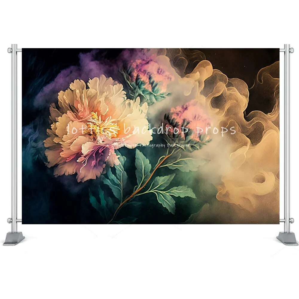 Adult Art Photography Backdrop Watercolor Hand Painting Floral Abstract Decor Kids Pregnant Photocall Baby Birthday Photostudio