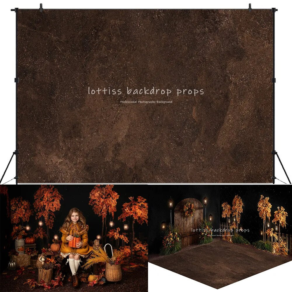 Arrière-plan de forêt d'automne de minuit, accessoires de photographie pour enfants et adultes, décors de gâteaux d'anniversaire pour bébés et enfants, arrière-plan de forêt d'automne et d'halloween 