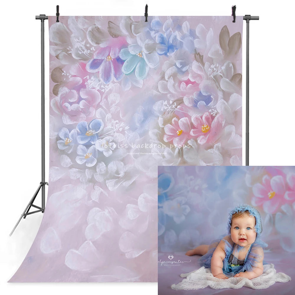 Abstact Floral Texture Backdrops Kids Adult Photography Props Child Baby Photostudio Decors Flower Photocall Backgrounds