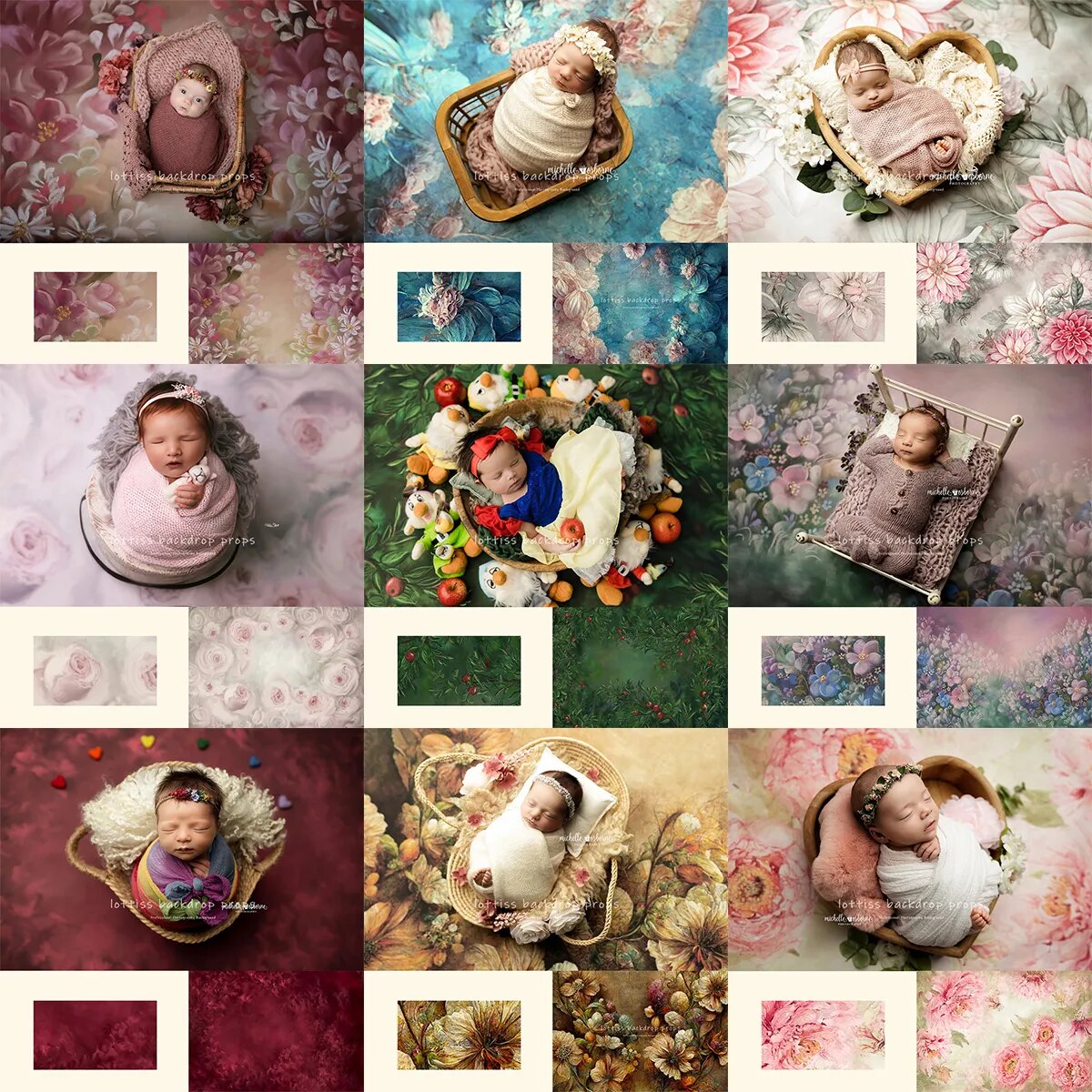 Beaux-arts floraux enfants photographie décors bébé enfant nouveau-né 1er anniversaire accessoires Texture abstraite peint à la main fleur fond 