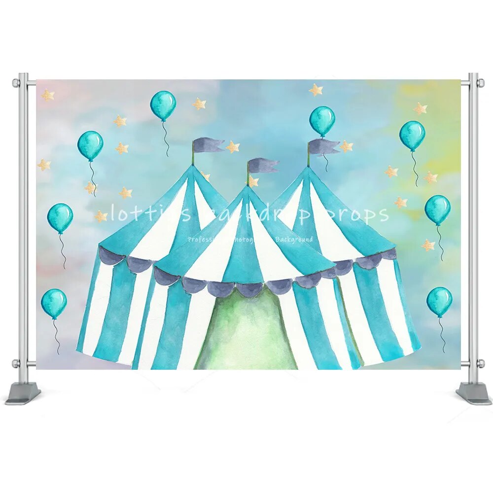 Circus Photography Backdrop Kids Birthday Backdrop Newborn Child Portrait Party Decor Ferris Wheel Party Background Photo Studio