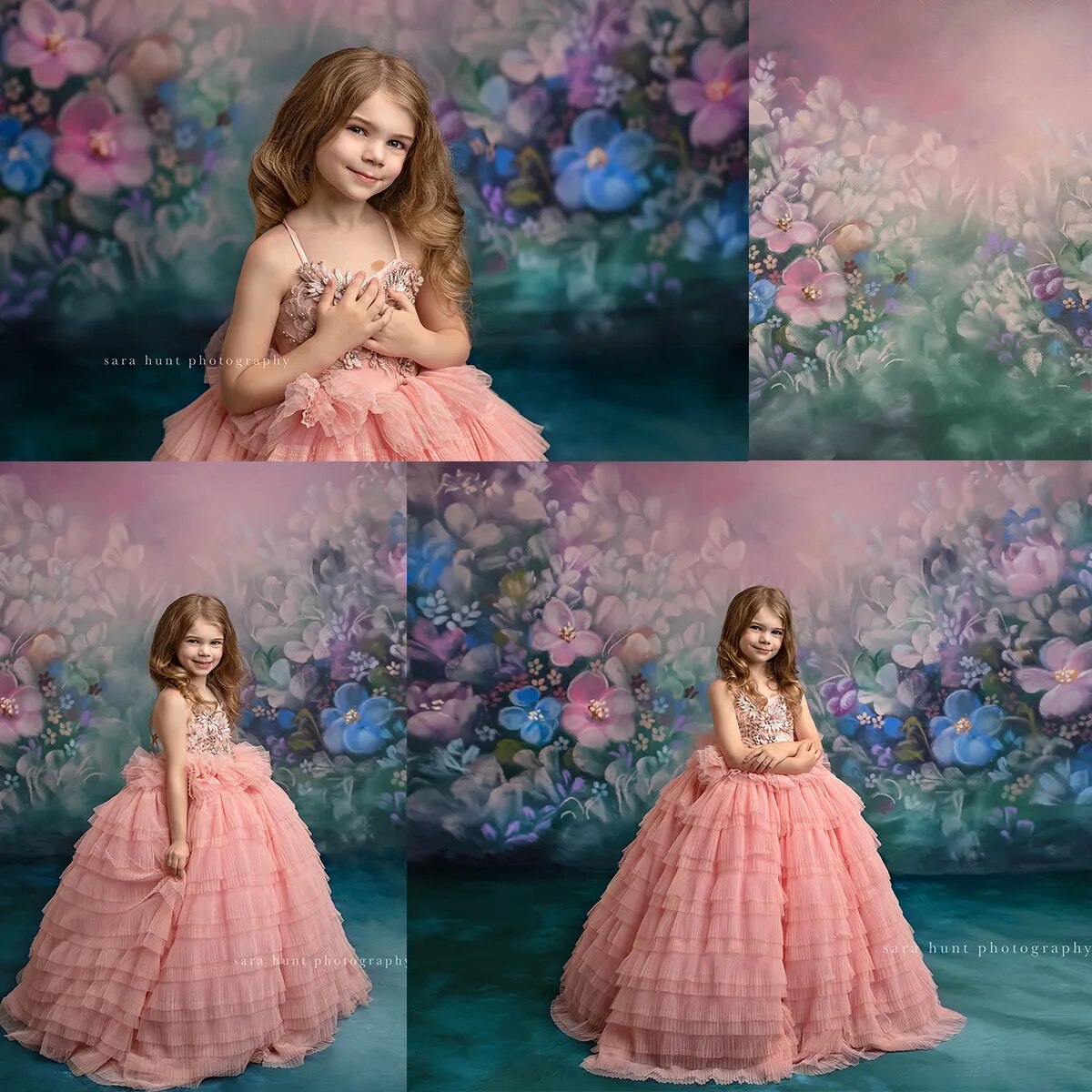 Fine Art Floral Backdrop Girl Pregnant Woman Portrait Photography Child Baby Photostudio Props Spring Garden Flower Background