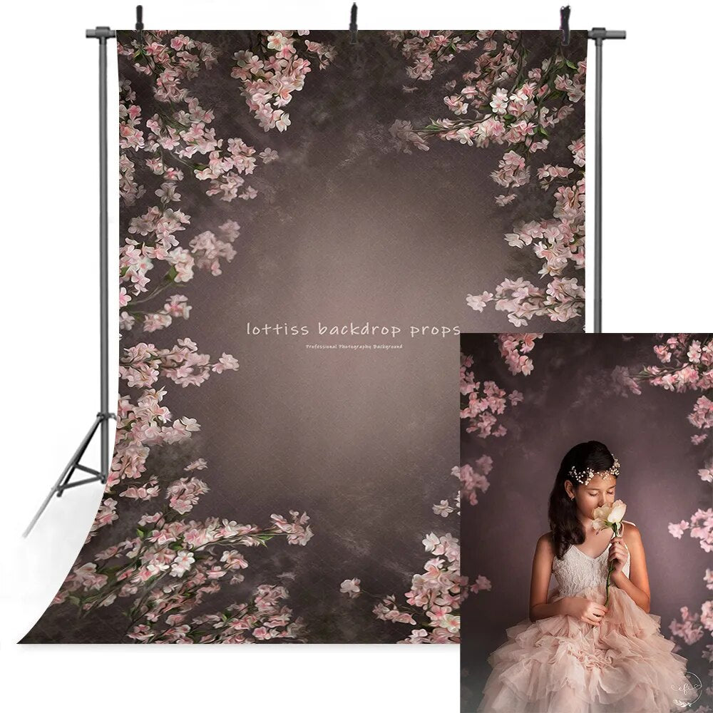 Floral Backdrop Adult Photography Portrait Kids Girl Photocall Props Photostudio Garden Flower Abstract Texture Background