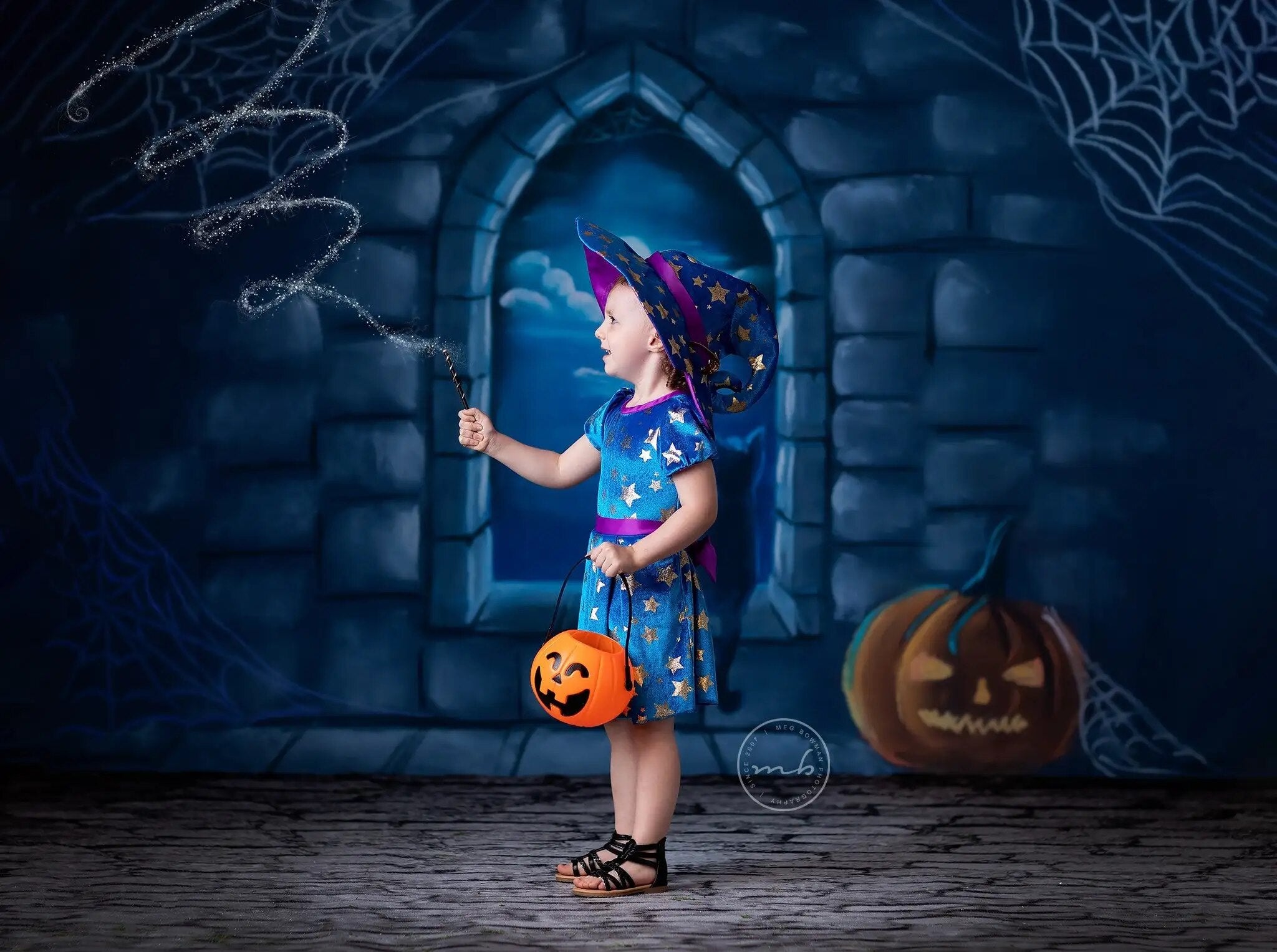 Halloween Pumpkin Evening Backdrops Kids Baby Photocall Autumn Big Moon Feastival Child Birthday Adult Photography Backgrounds