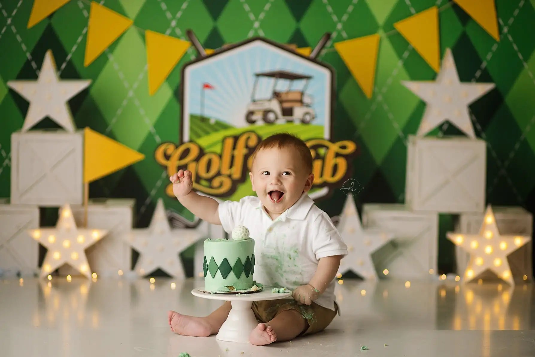 Golf Club Boys Birthday Backdrop Sports Theme Kids Baby Cake Smash Photography Props Girls Adult Studio Backgrounds