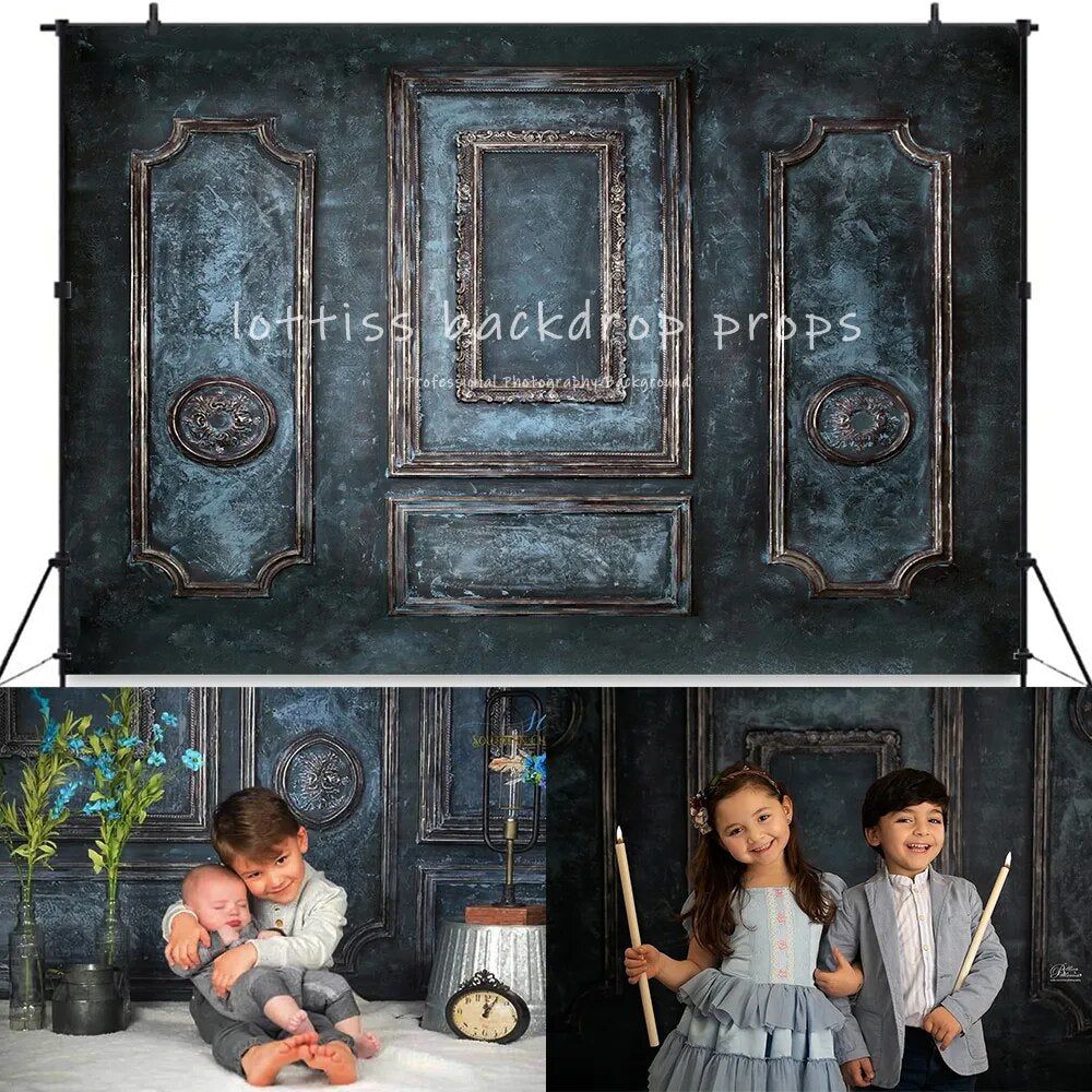 Retro Wall Photography Background Interior Classic Wall Child Adult Portraits Girl Wedding Photocall Queens Room Wall Backdrops