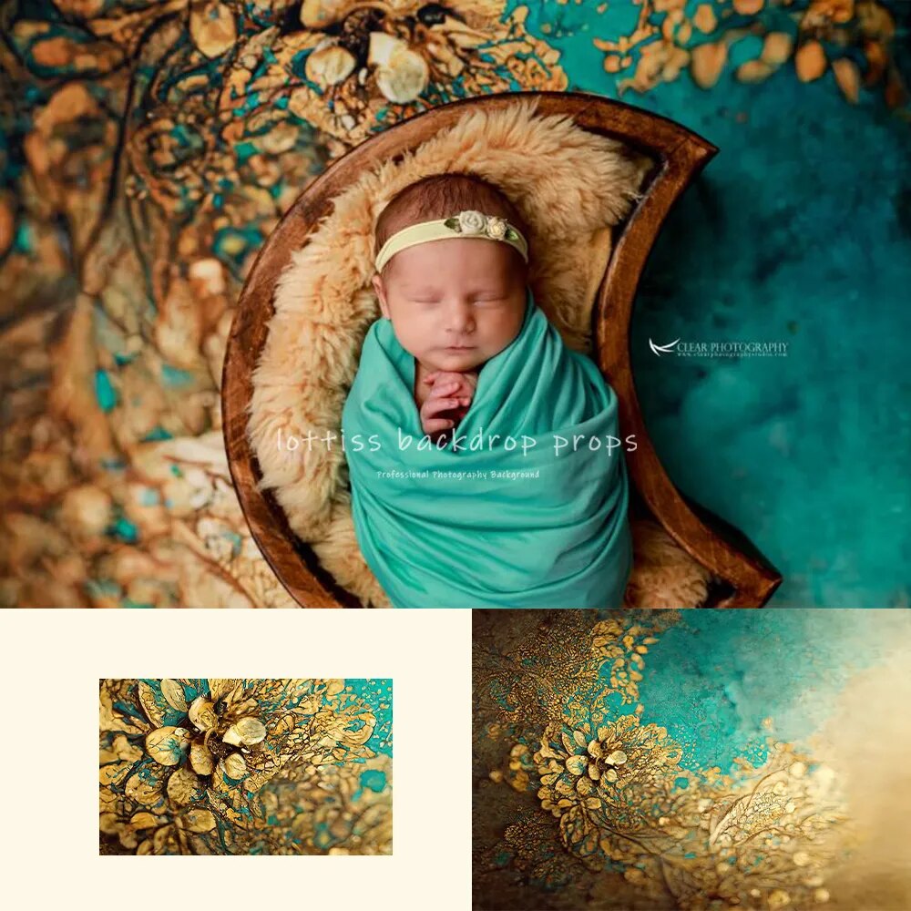 Solid Color Kids Photography Backdrop Art Floral Baby Child Newborn Cake Birthday Props Abstract Hand Painted Flower Background