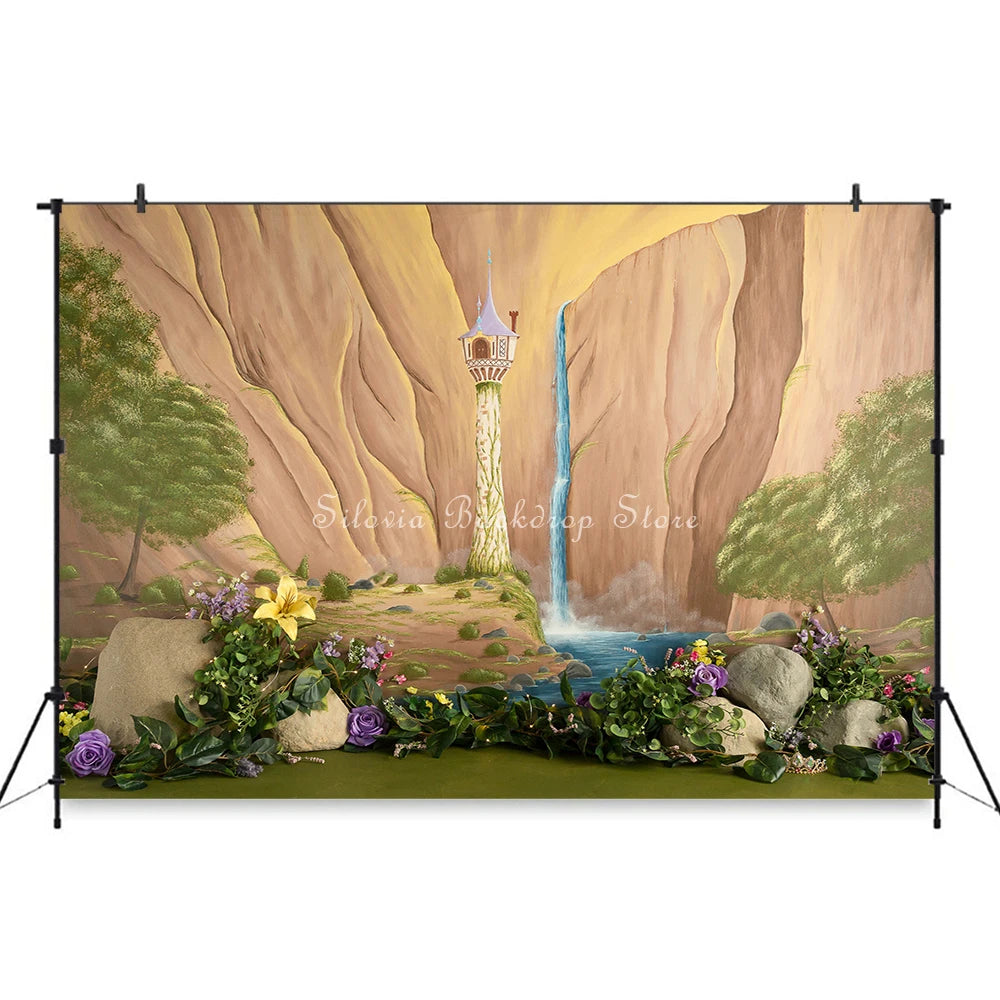 Mystic Jungle Animals Photo Background Safari Grasslands Photography Backdrop Cloth Birthday Cake Smash Photo Studio Props