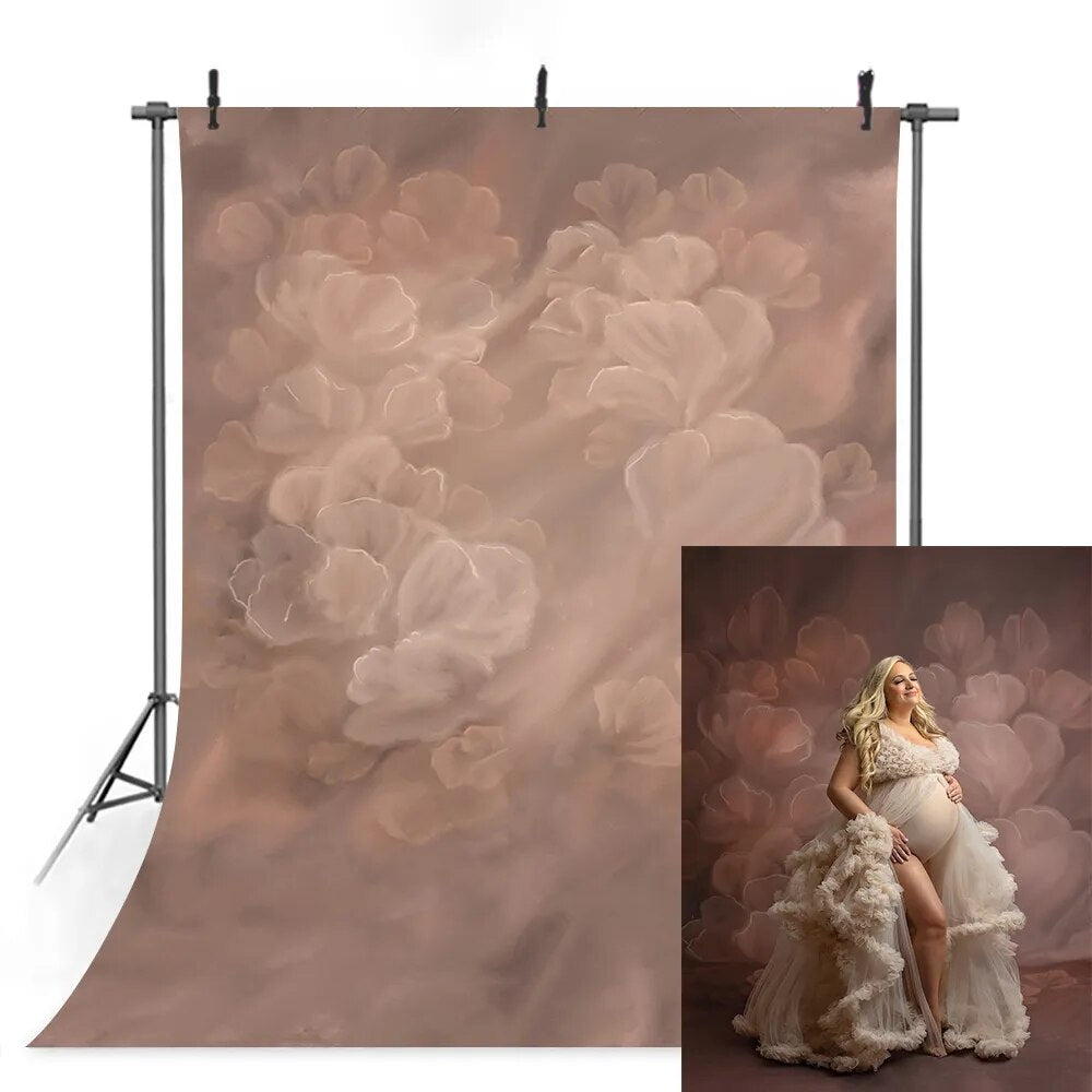 Art Hand Painting Floral Photography Backdrops Adult Portrait Child Photocall Background Pregnant Woman Kids Newborn Photostudio