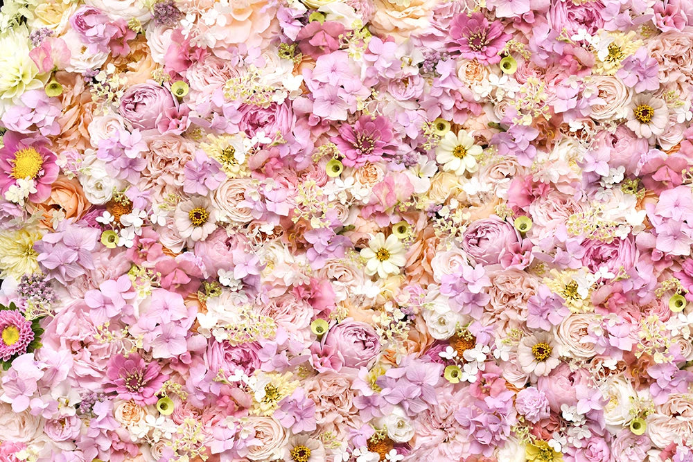 Pink Red Flower Wall Backdrops Kids Adult Photography Props Child Baby Photocall Decors Wedding Birthday Ceremong Background