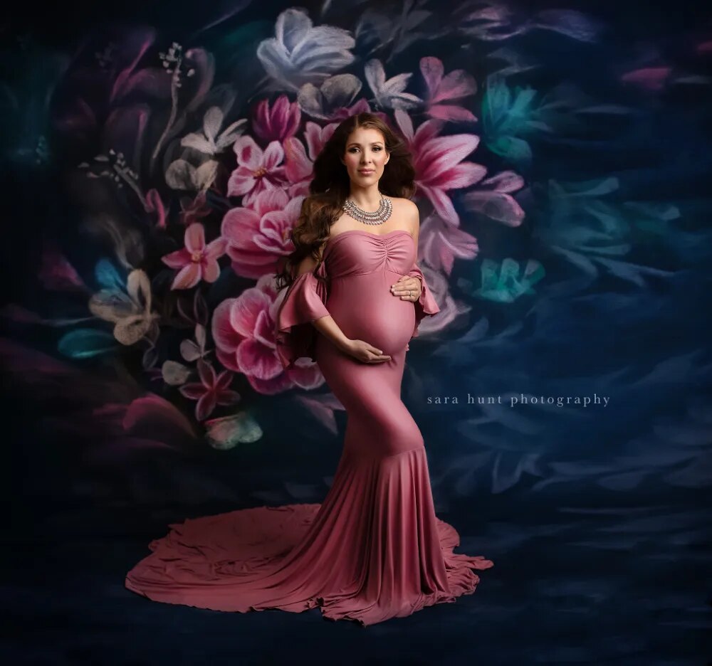 Fine Art Floral Backdrops Adult Portrait Girl Pregnant Woman Photography Child Baby Photostudio Props Garden Flower Background