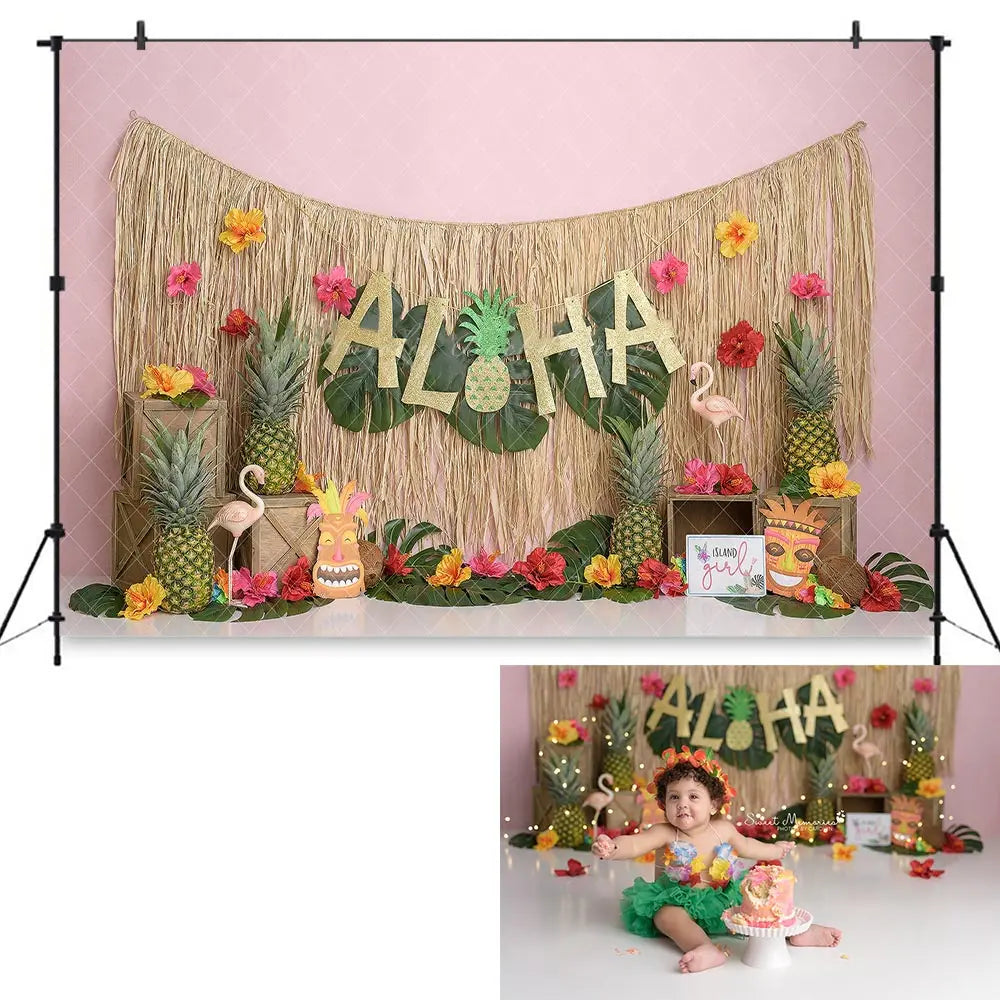 Summer Beach Photography Backdrop Kids Baby Cake Smash Photocall Decors Surfboard Aloha and Pool Party Adult Studio Backgrounds