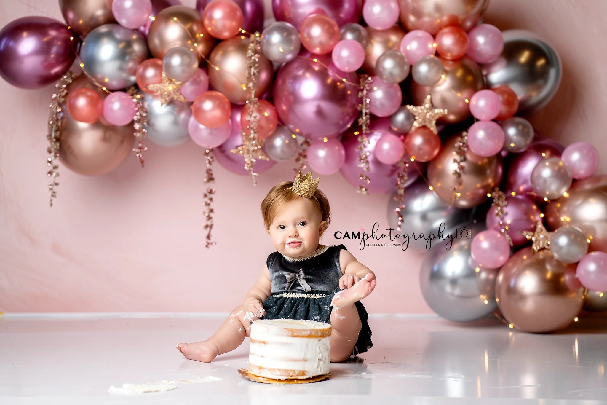 Magnificent Birthday Balloons Backdrops Child Baby Photography Props Kids Cake Smash Adult Photocall Decors Backgrounds