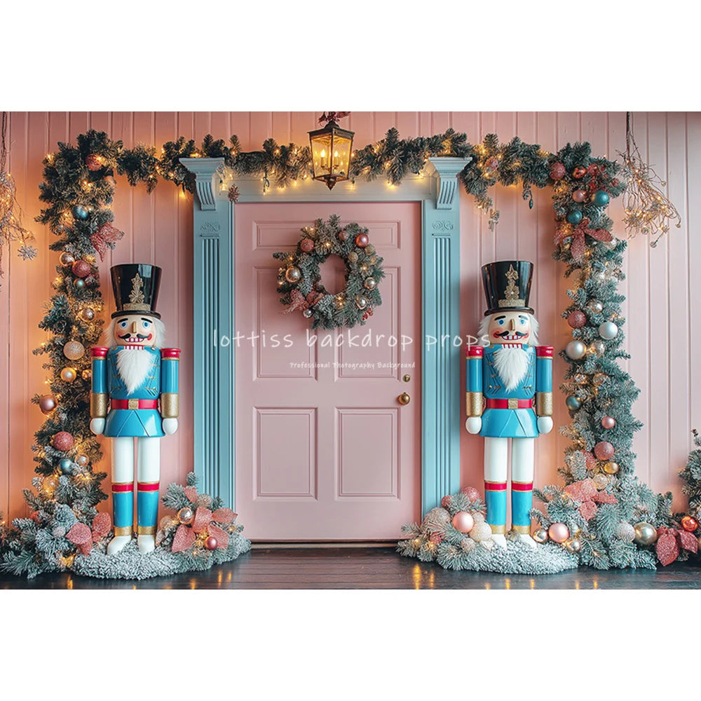 Christmas Nutcracker Store Backdrops Kids Adult Photography Child Baby Photocall Winter Xmas Trees Street House Backgrounds