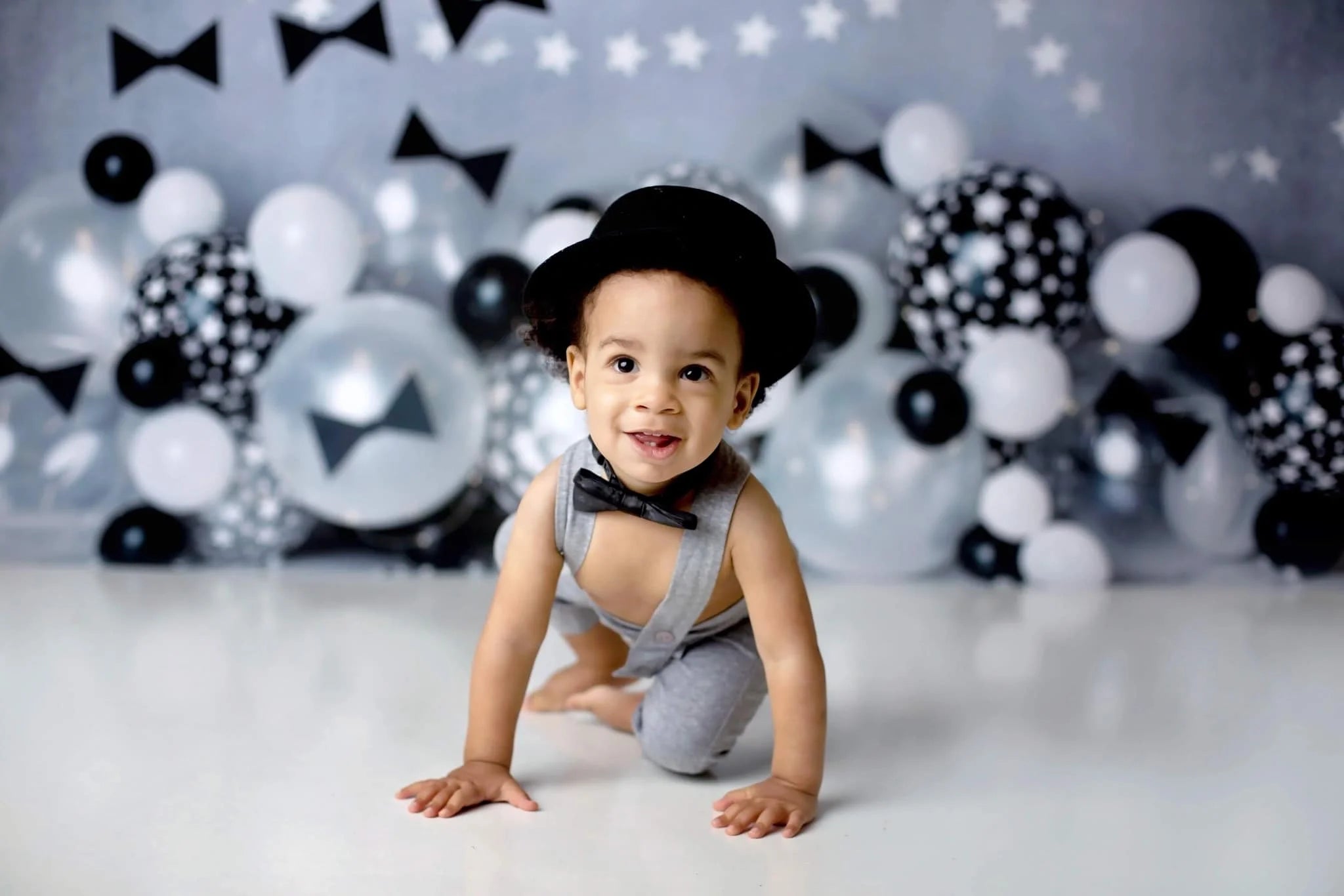 Black Tie Balloons Backdrop Kids Boys Birthday Cake Smash Photography Props Child Adult Photocall Studio Backgrounds