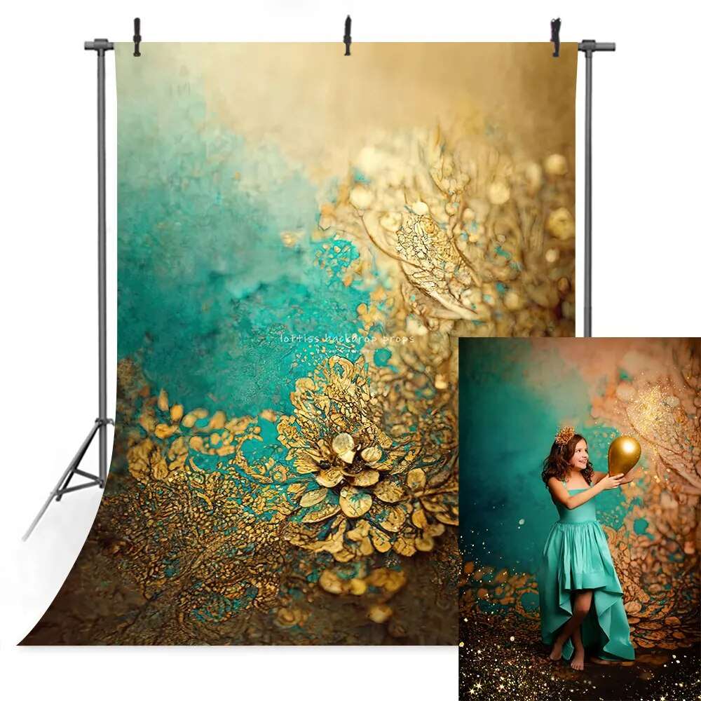 Art Hand Painted Floral Backdrop Adult Pregant Portrait Photography Girl Kids Baby Photocall Props Abstract Texture Background