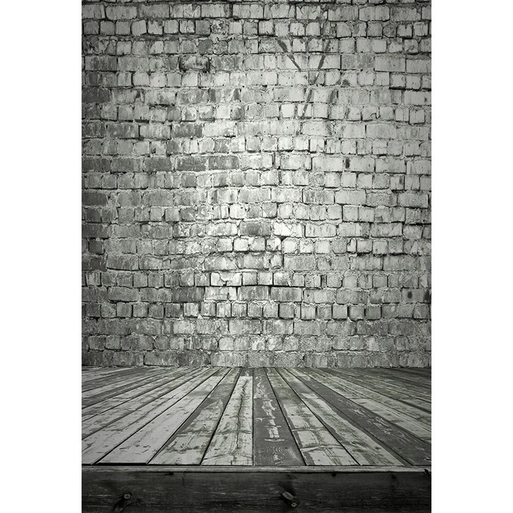 Brick Wall Photography Background Cement Wall Wooden Floor Baby Portrait Food Baby Photo Studio Interior Wall Backdrop