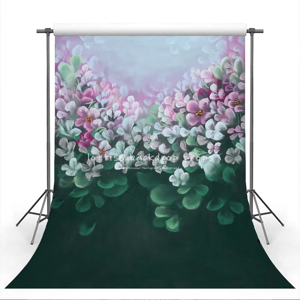 Hand Painting Floral Photorgaphy Backdrops Girl Kids Adult Portrait Photocall Props Pregant Photo Flower Garden Background